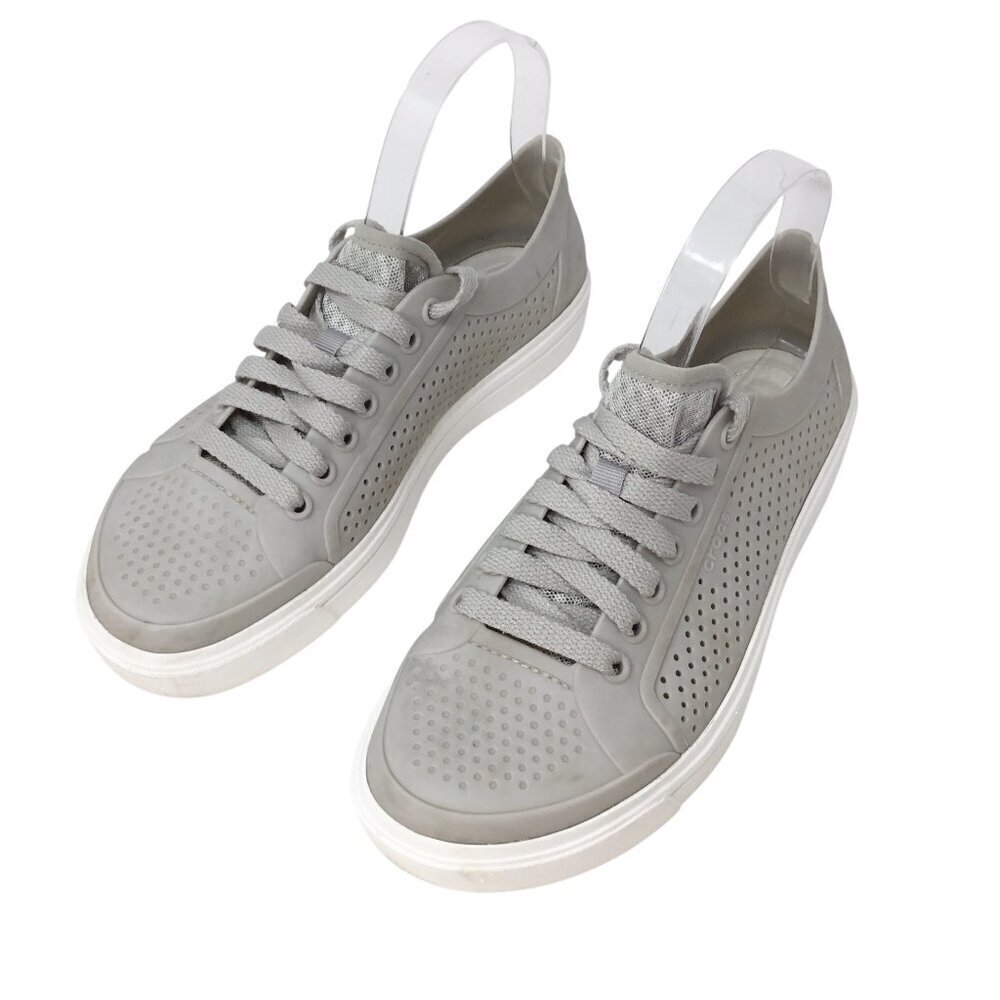 Crocs Citilane Roka Court Shoes Sneaker 2044884 Size 8 Beige Perforated Lace Up - Picture 2 of 12